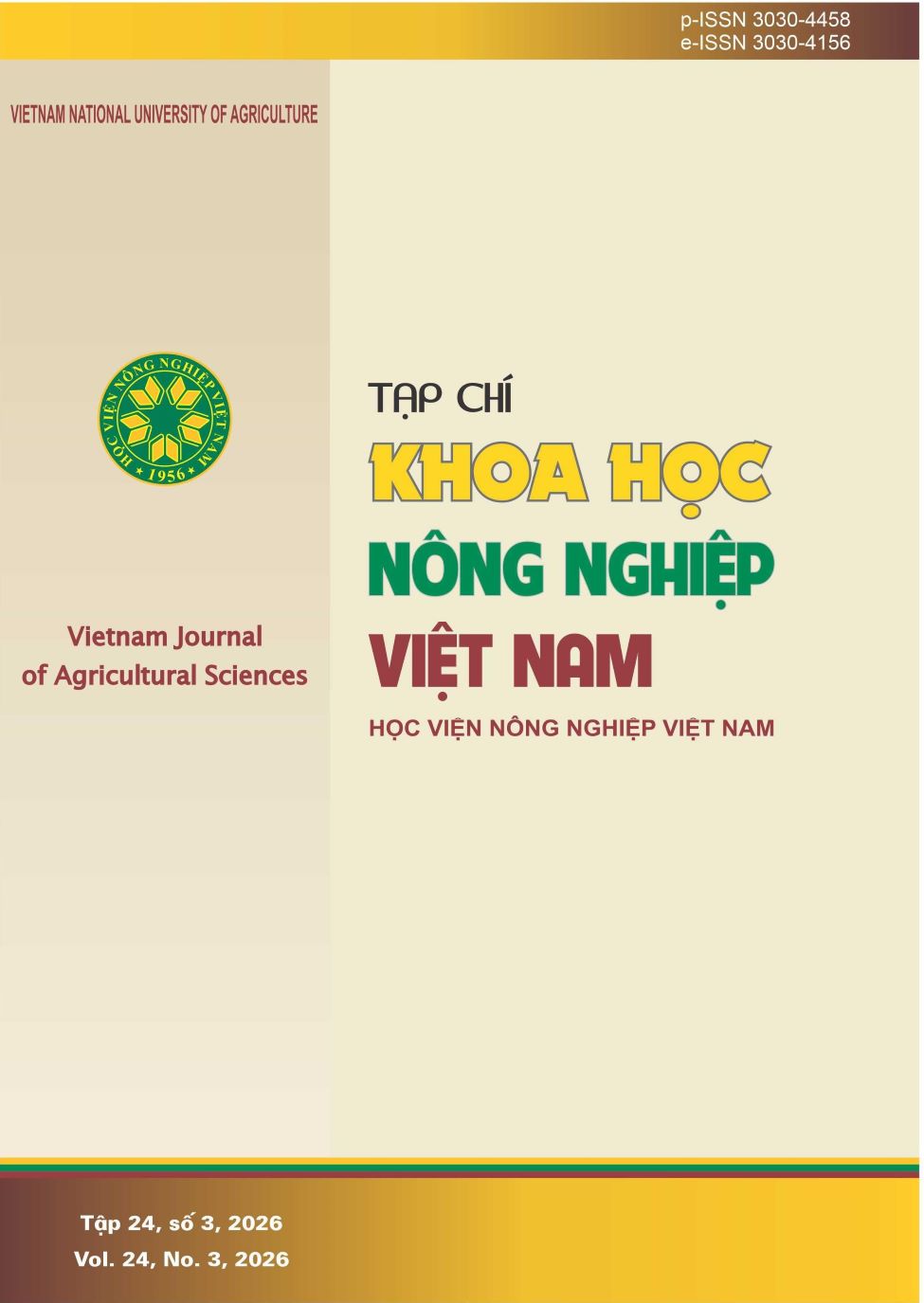 					Xem Tập 24 Số 3 (2026): Tạp chí Khoa học Nông nghiệp Việt Nam
				
