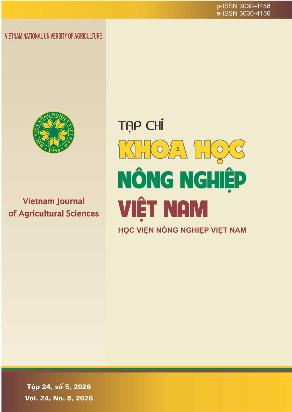 					Xem Tập 24 Số 5 (2026): Tạp chí Khoa học Nông nghiệp Việt Nam
				